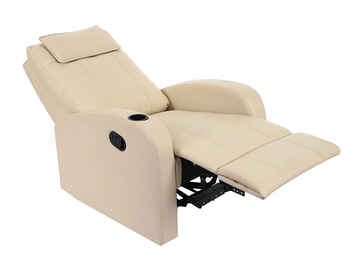Fauteuil TV relaxation avec PVC crème 76 x 96 x 99 cm 04_0001992