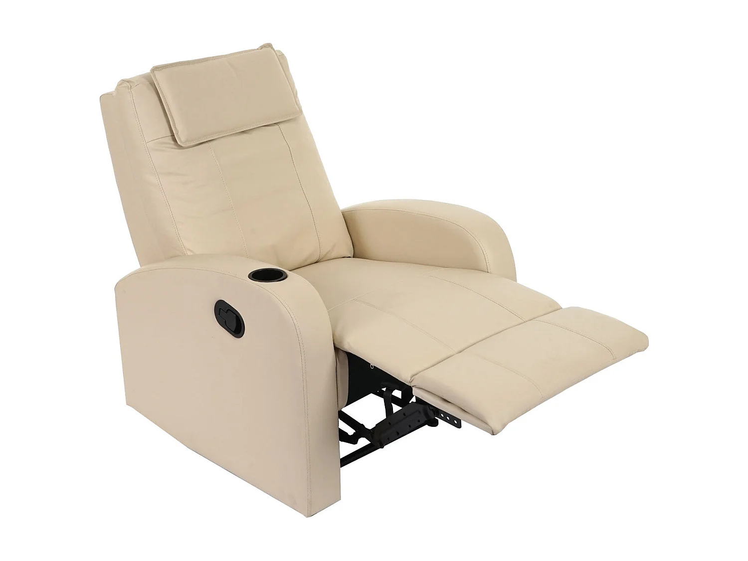 Fauteuil TV relaxation avec PVC crème 76 x 96 x 99 cm 04_0001992