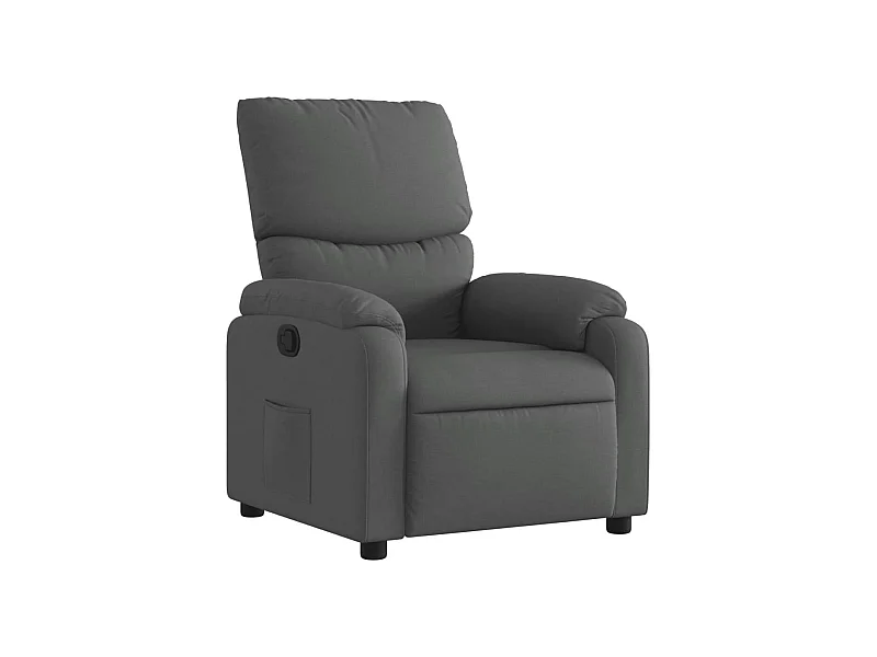 Fauteuil relax TV rembourrage tissu grise 75 x 99 x 99 cm DEC027930