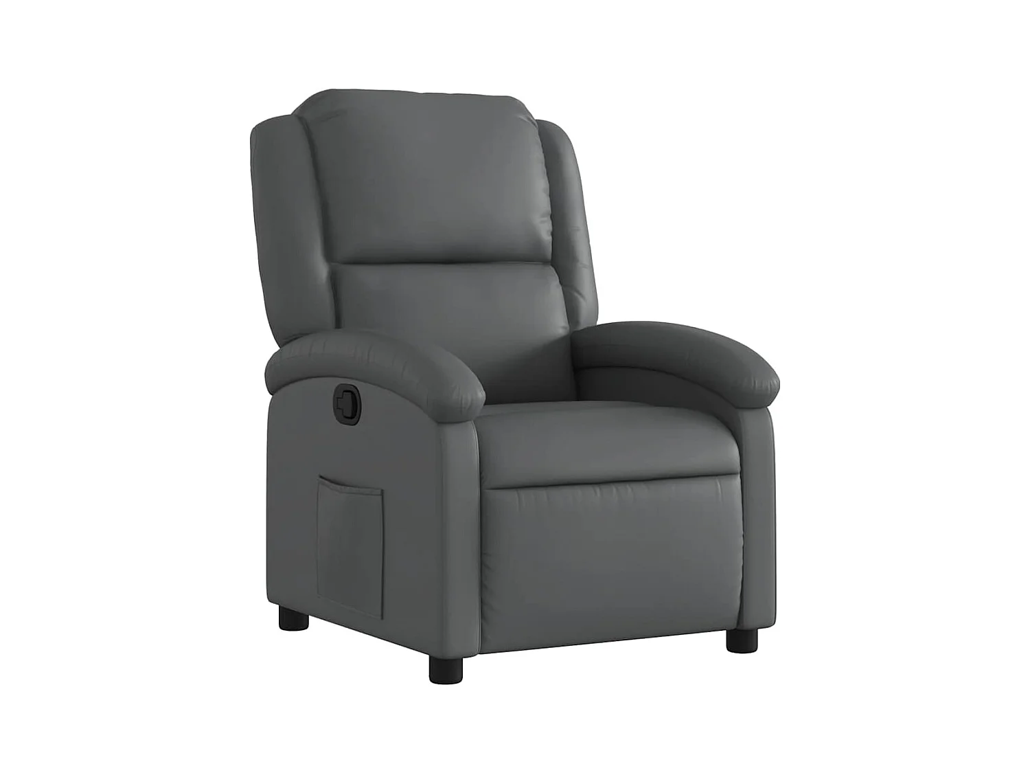 Fauteuil relax TV rembourrage PVC grise 71 x 86.5 x 99.5 cm DEC027967