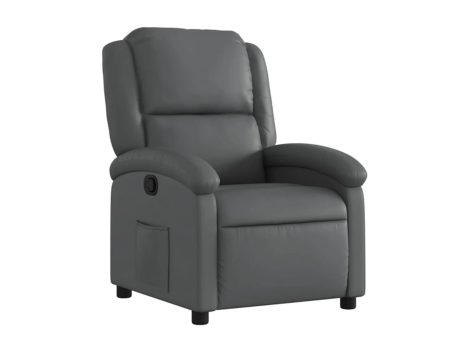 Fauteuil relax TV rembourrage PVC grise 71 x 86.5 x 99.5 cm DEC027967