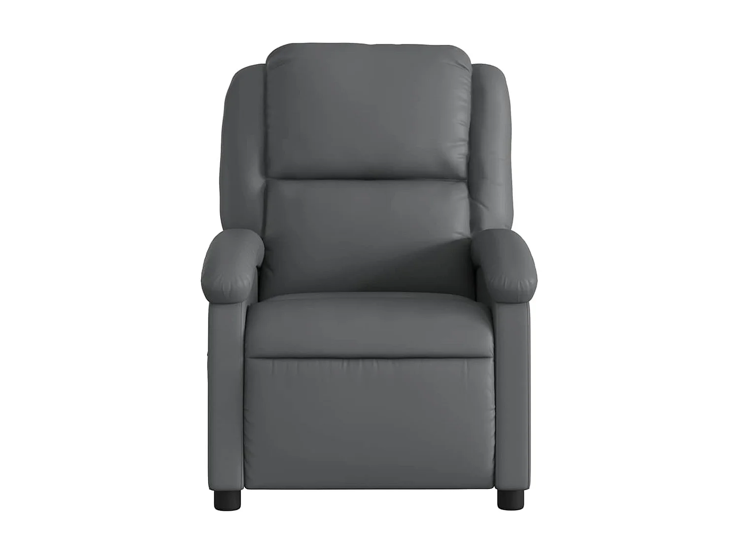 Fauteuil relax TV rembourrage PVC grise 71 x 86.5 x 99.5 cm DEC027967