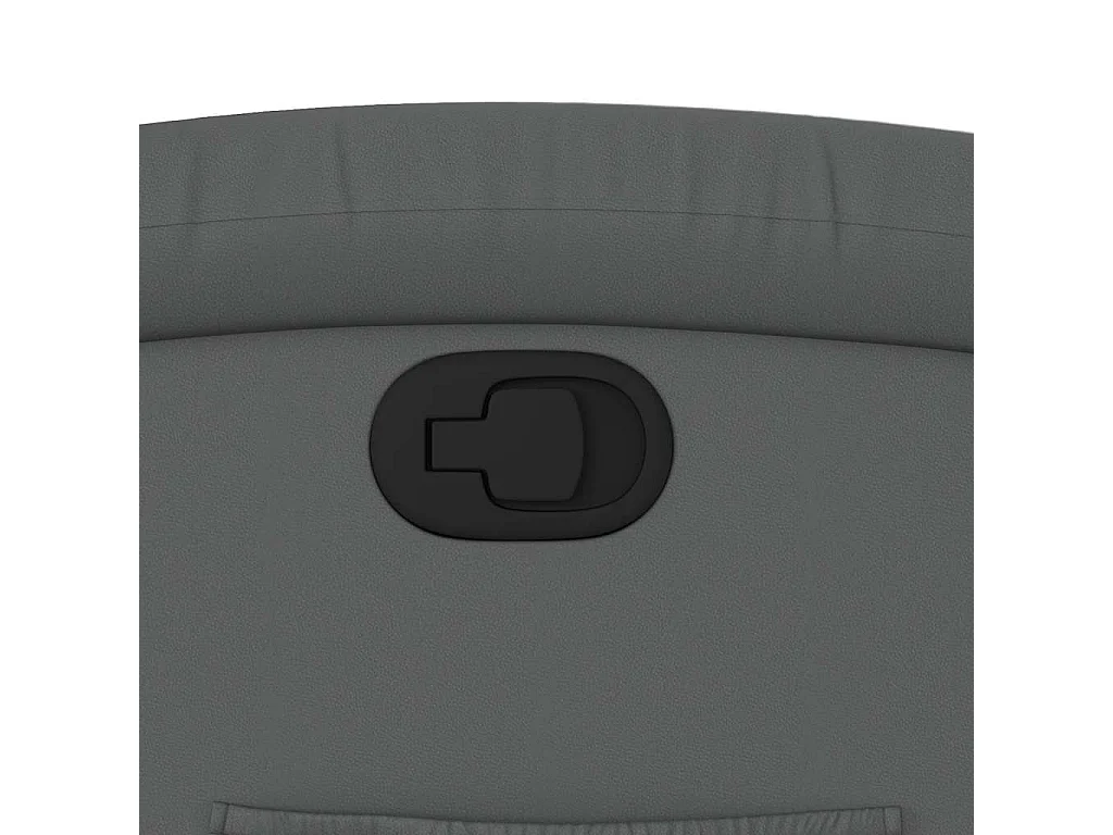 Fauteuil relax TV rembourrage PVC grise 71 x 86.5 x 99.5 cm DEC027967