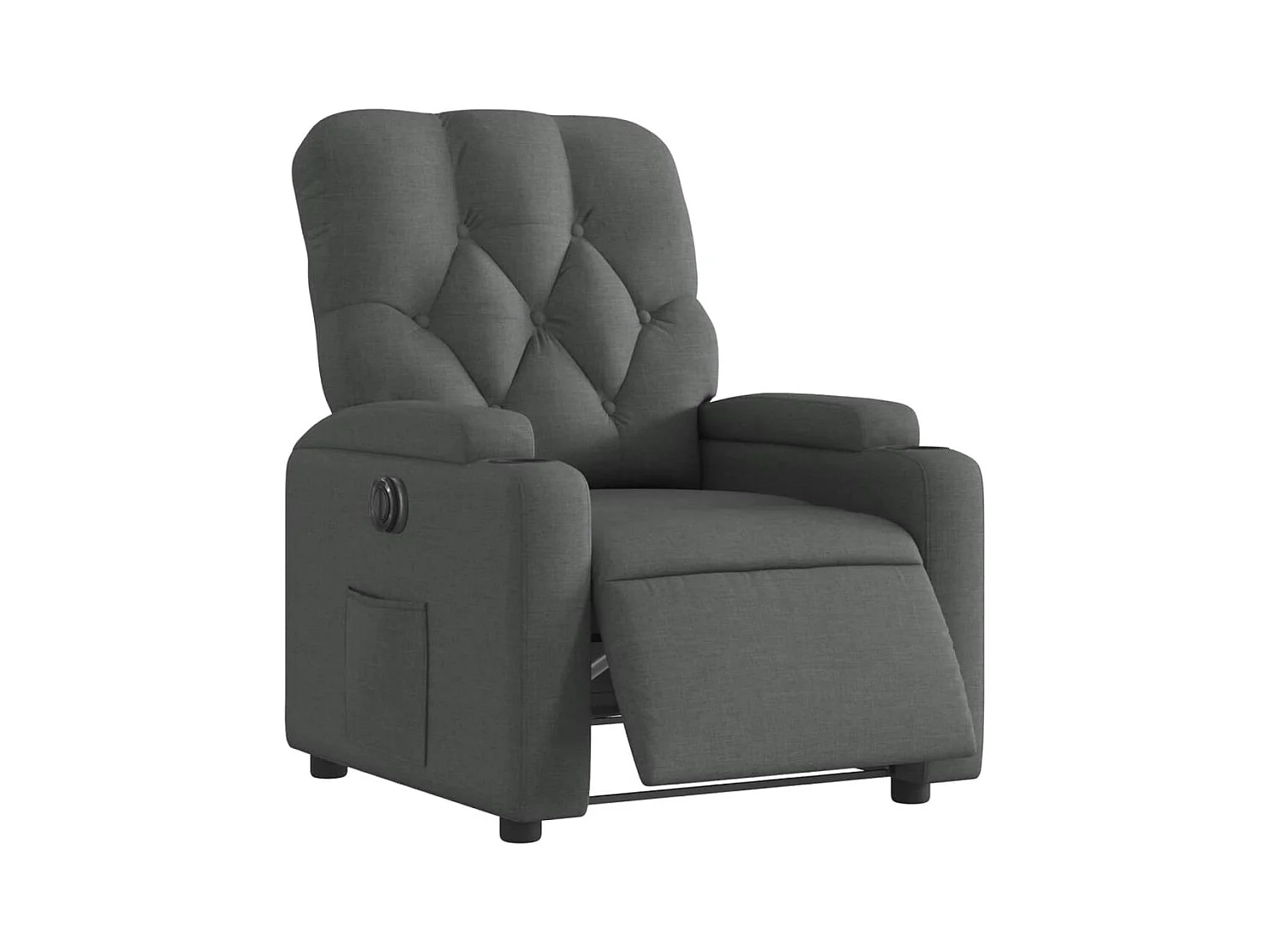 Fauteuil relax TV fonction tissu grise 74 x 86.5 x 93.5 cm DEC028341
