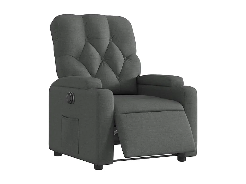 Fauteuil relax TV fonction tissu grise 74 x 86.5 x 93.5 cm DEC028341