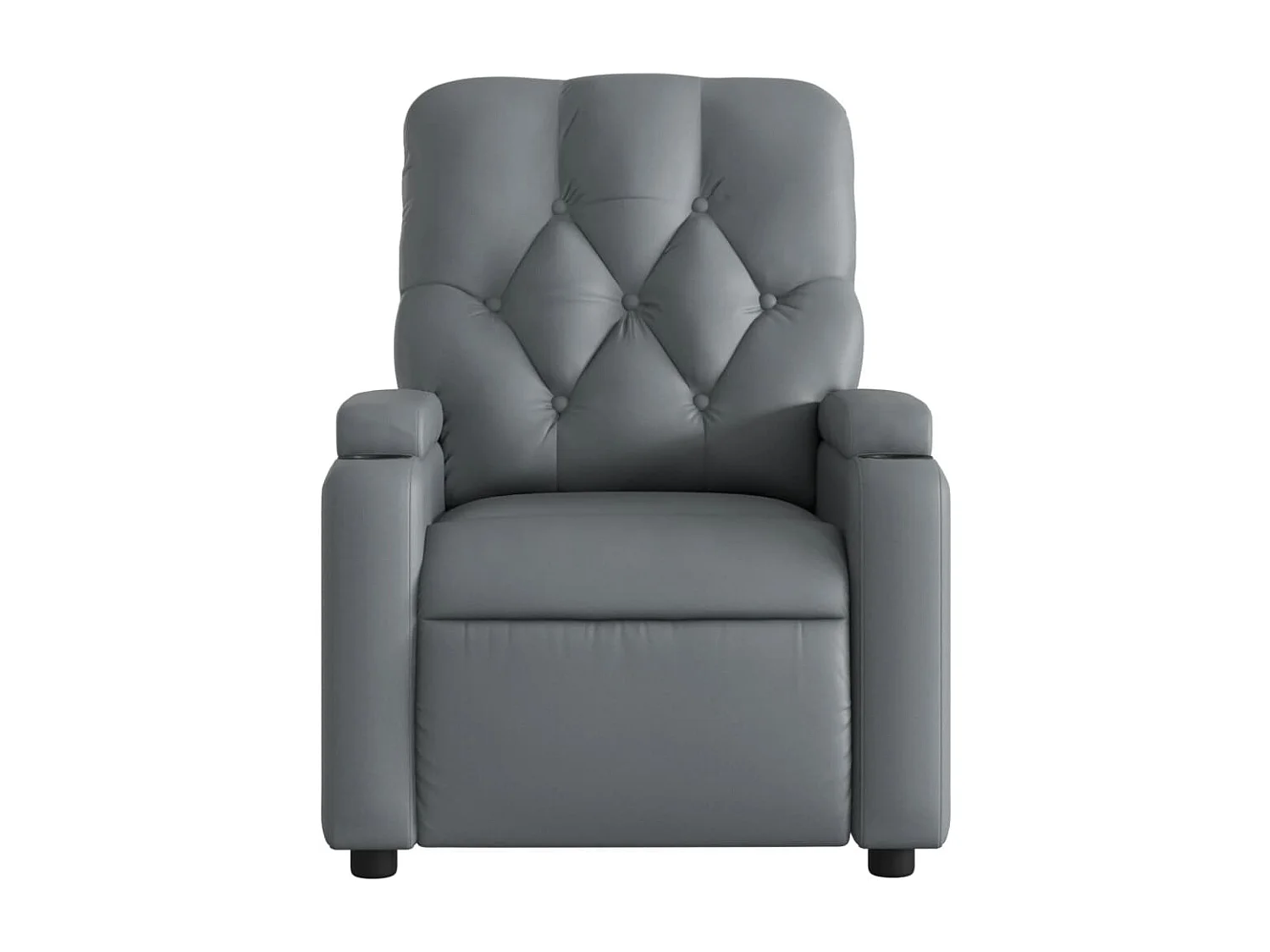 Fauteuil relax TV fonction PVC grise 74 x 86.5 x 93.5 cm DEC028373