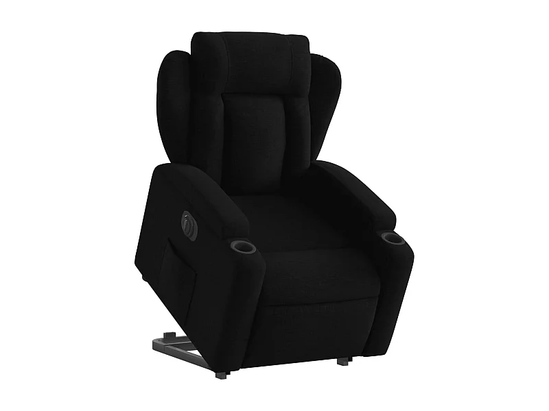 Fauteuil relax TV fonction tissu noire 77 x 94.5 x 100 cm DEC028485