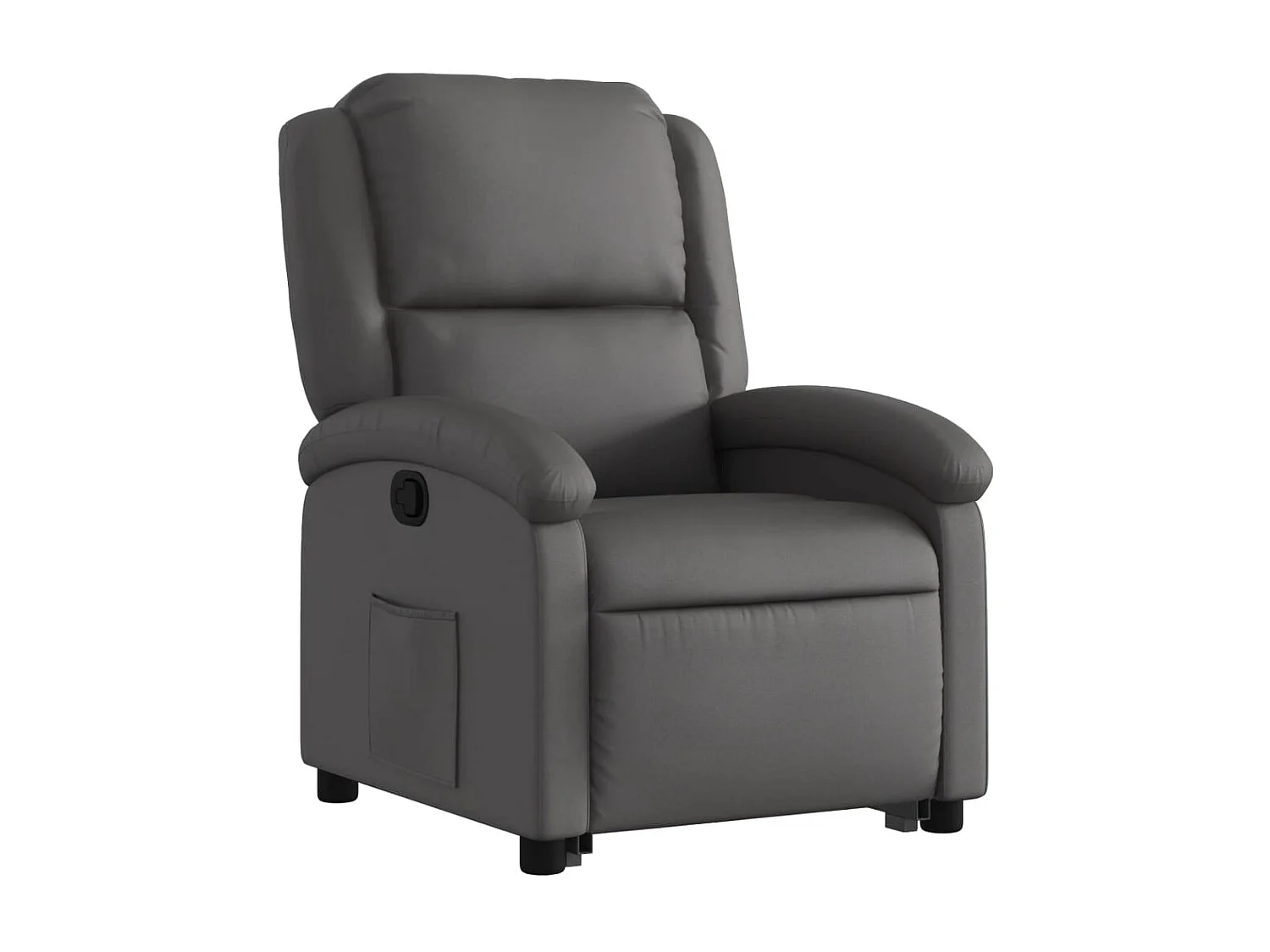 Fauteuil relax TV rembourrage cuir grise 71 x 86.5 x 99.5 cm DEC027924