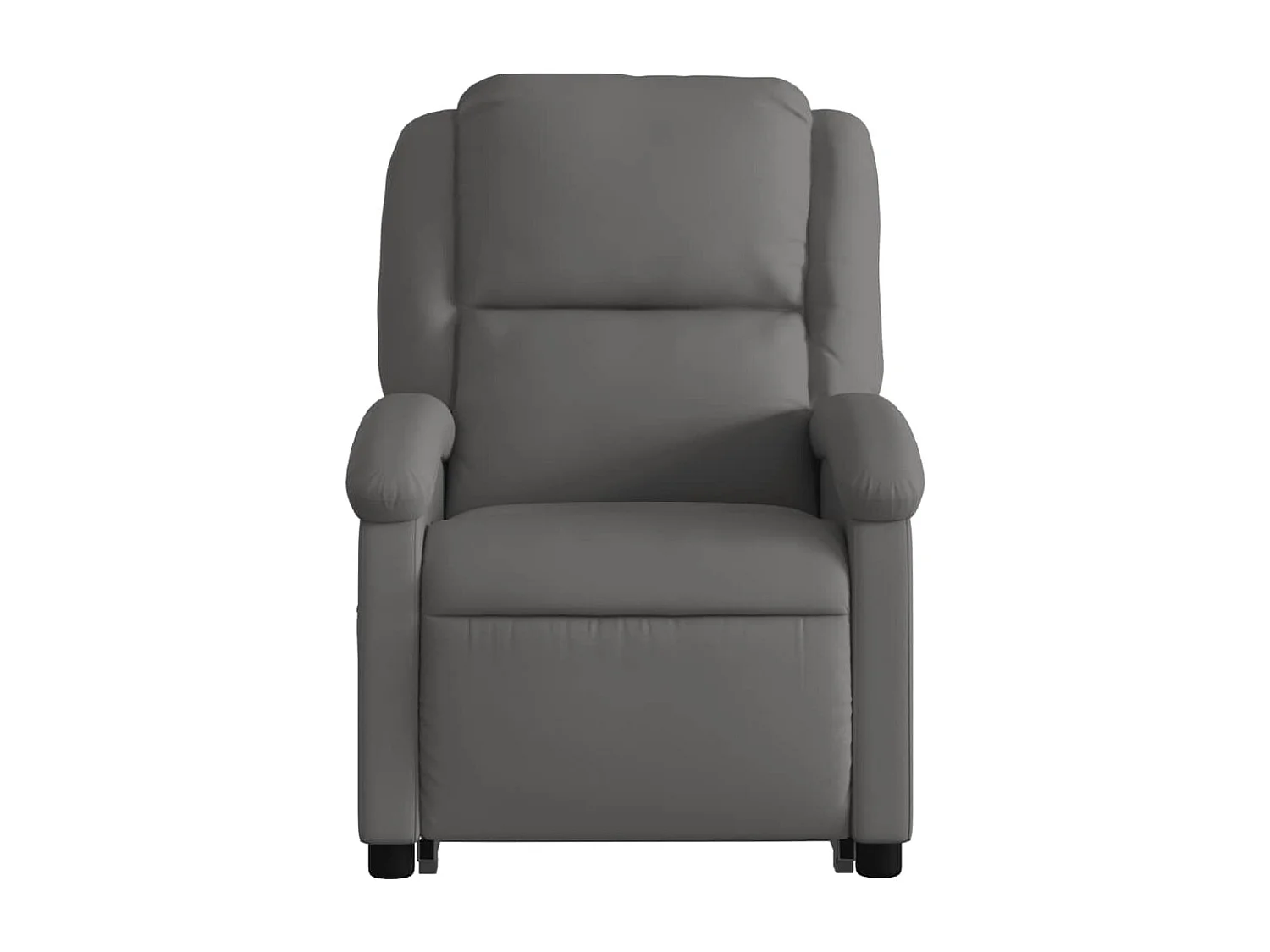 Fauteuil relax TV rembourrage cuir grise 71 x 86.5 x 99.5 cm DEC027924