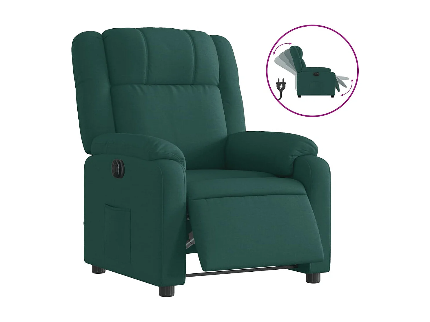 Fauteuil relax TV fonction tissu 77 x 95 x 99 cm DEC028595