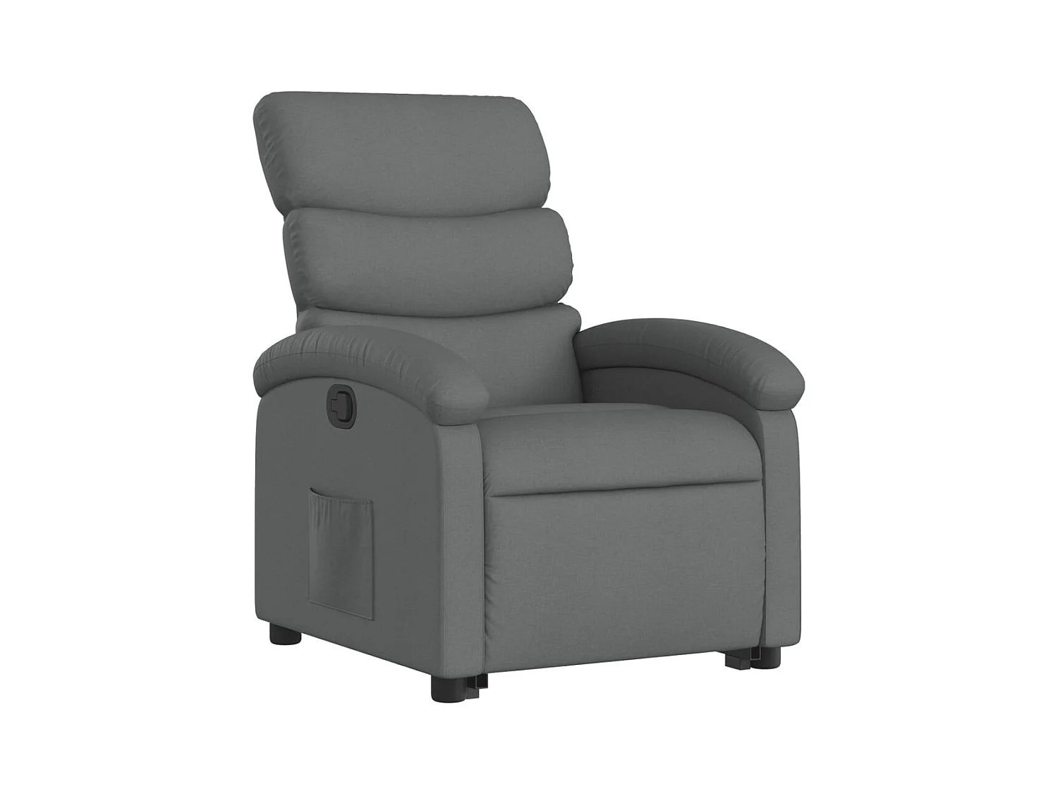 Fauteuil relax TV rembourrage tissu grise 70 x 92 x 99.5 cm DEC027935