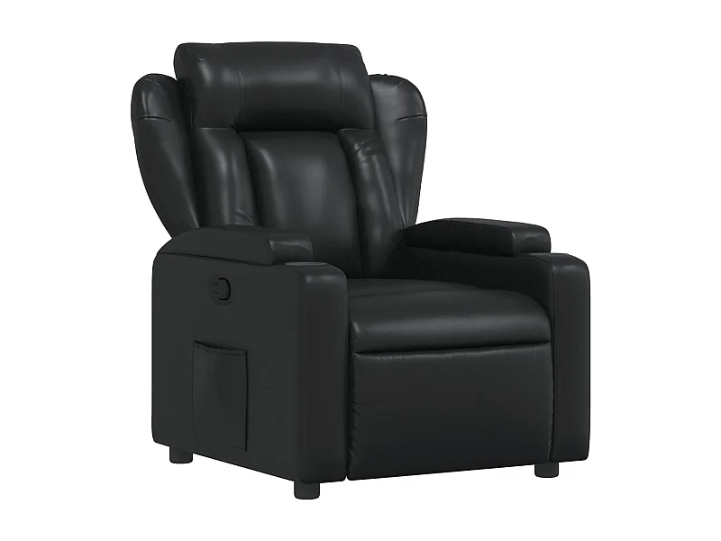 Fauteuil relax TV rembourrage PVC noire 77 x 94.5 x 100 cm DEC028085