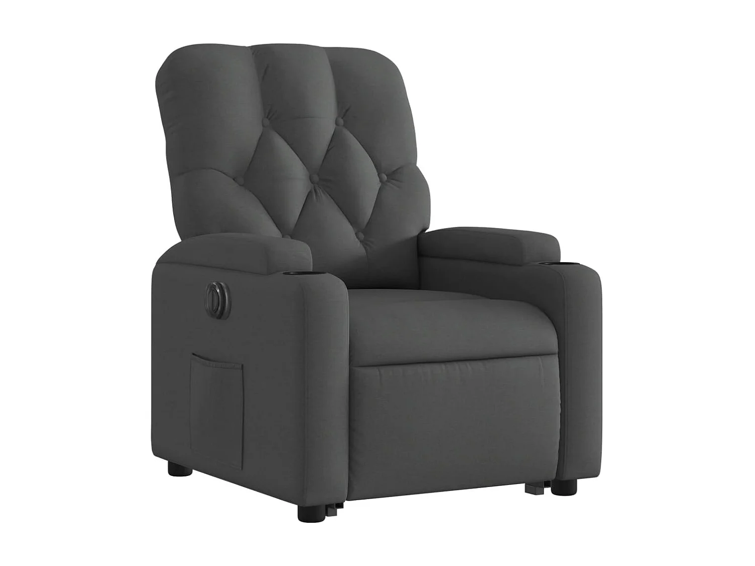 Fauteuil relax TV fonction tissu grise 74 x 86.5 x 93.5 cm DEC028343
