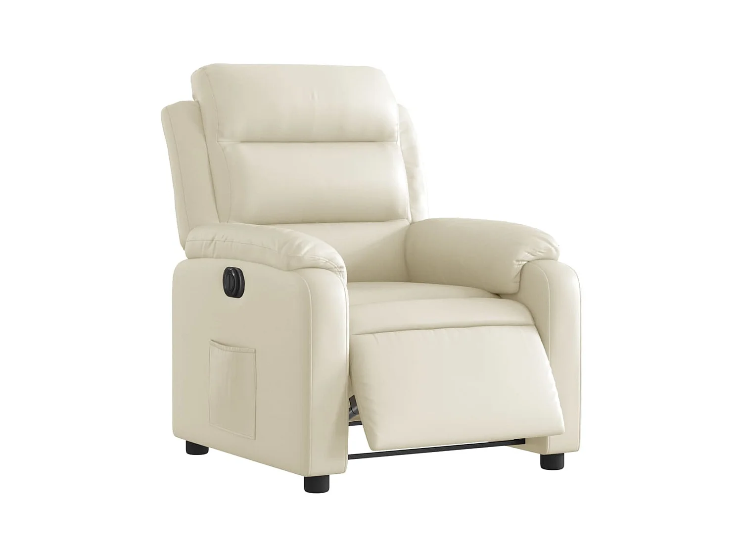 Fauteuil relax TV fonction PVC crème 75 x 92.5 x 100 cm DEC028263