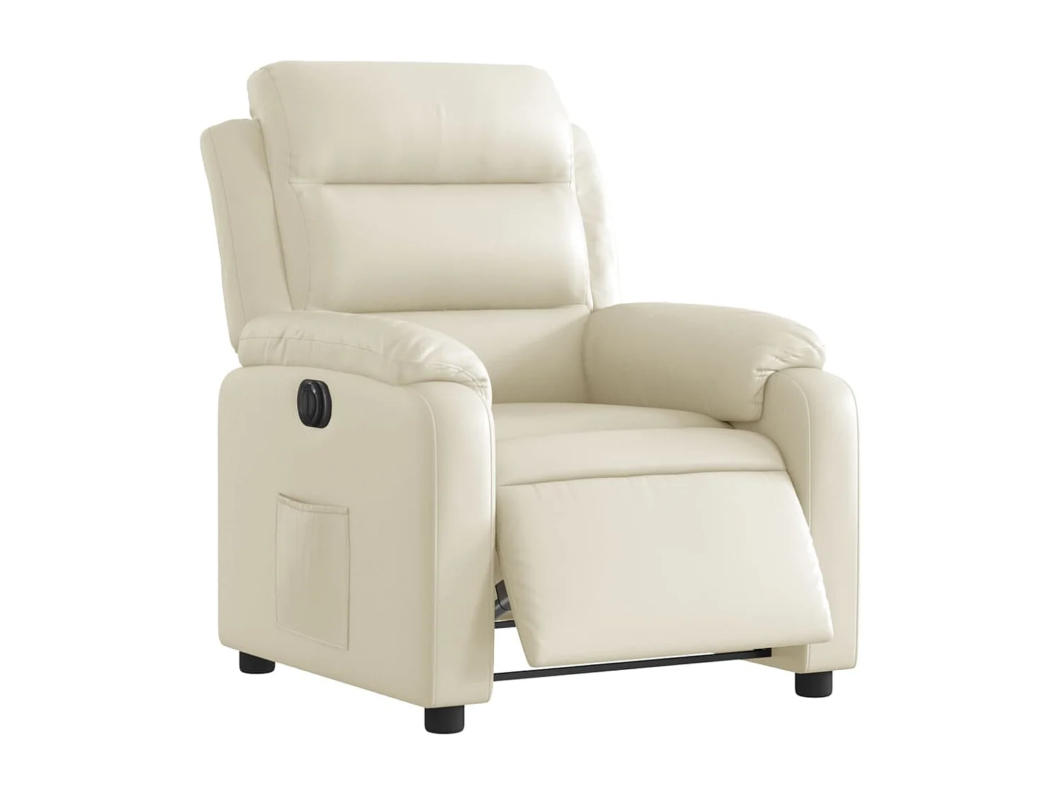 Fauteuil relax TV fonction PVC crème 75 x 92.5 x 100 cm DEC028263