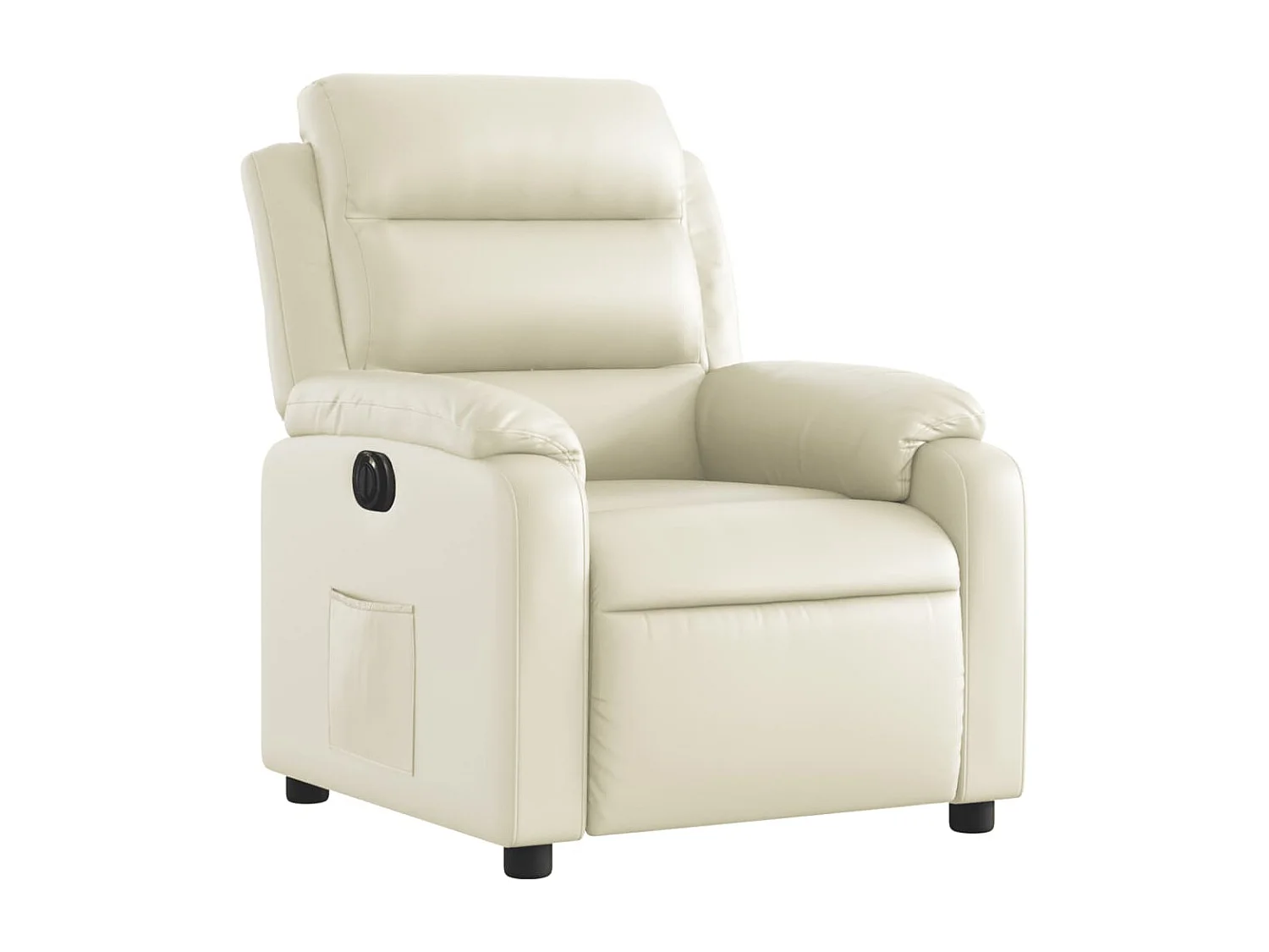 Fauteuil relax TV fonction PVC crème 75 x 92.5 x 100 cm DEC028263