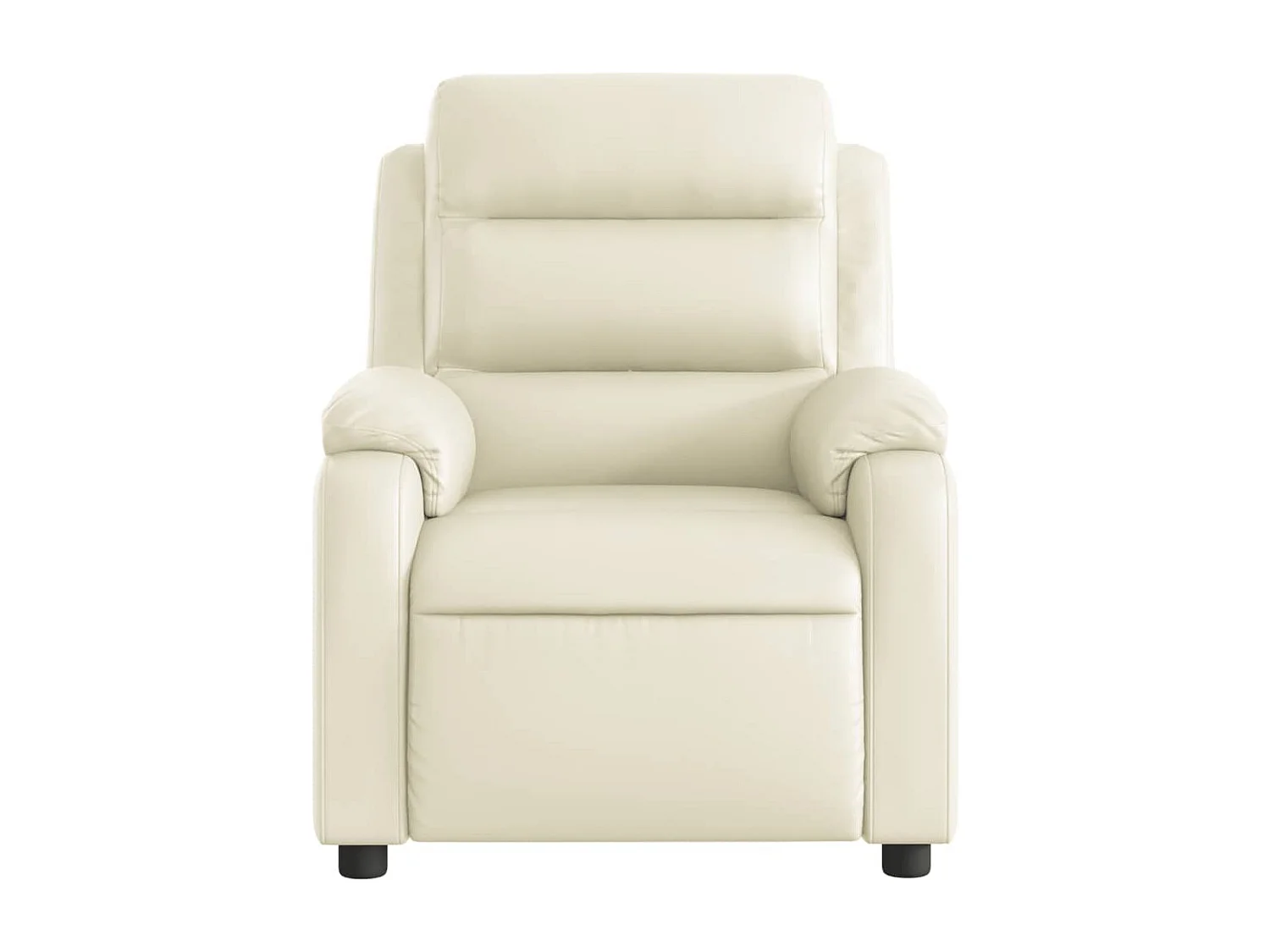 Fauteuil relax TV fonction PVC crème 75 x 92.5 x 100 cm DEC028263