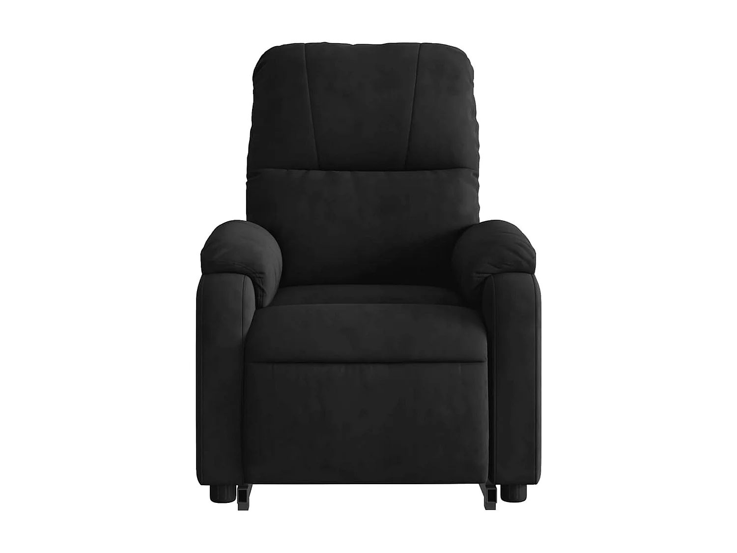 Fauteuil relax TV rembourrage tissu noire 75 x 89.5 x 103.5 cm DEC028123