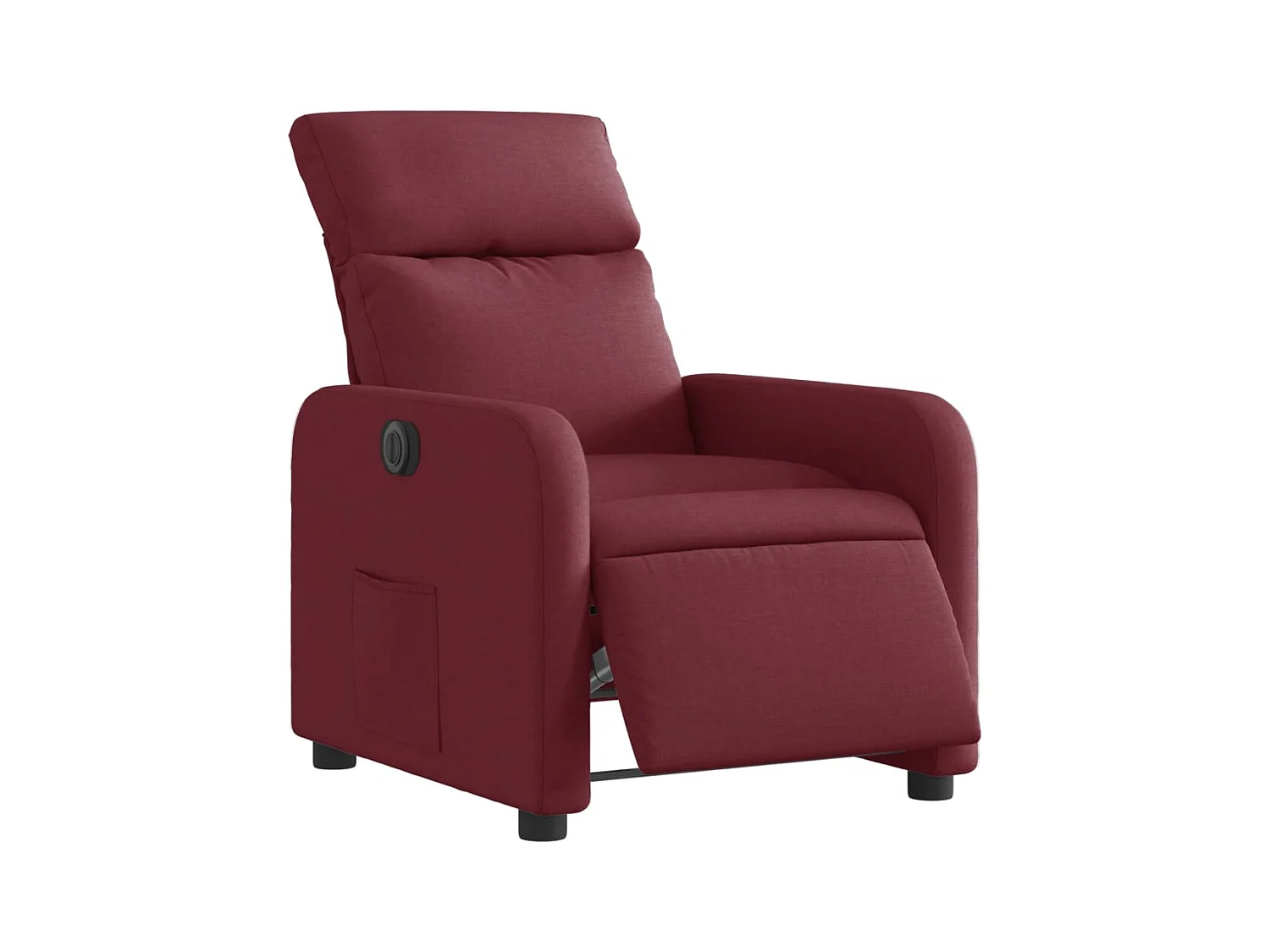 Fauteuil relax TV fonction tissu bordeaux 66 x 89.5 x 95.5 cm DEC028541