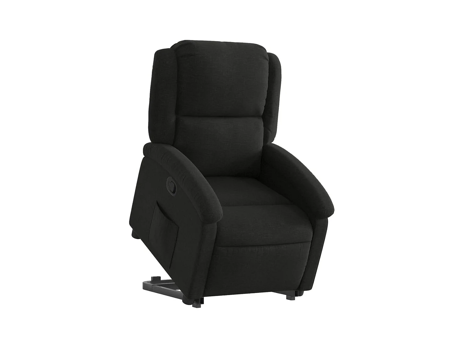 Fauteuil relax TV rembourrage tissu noire 71 x 86.5 x 99.5 cm DEC028111