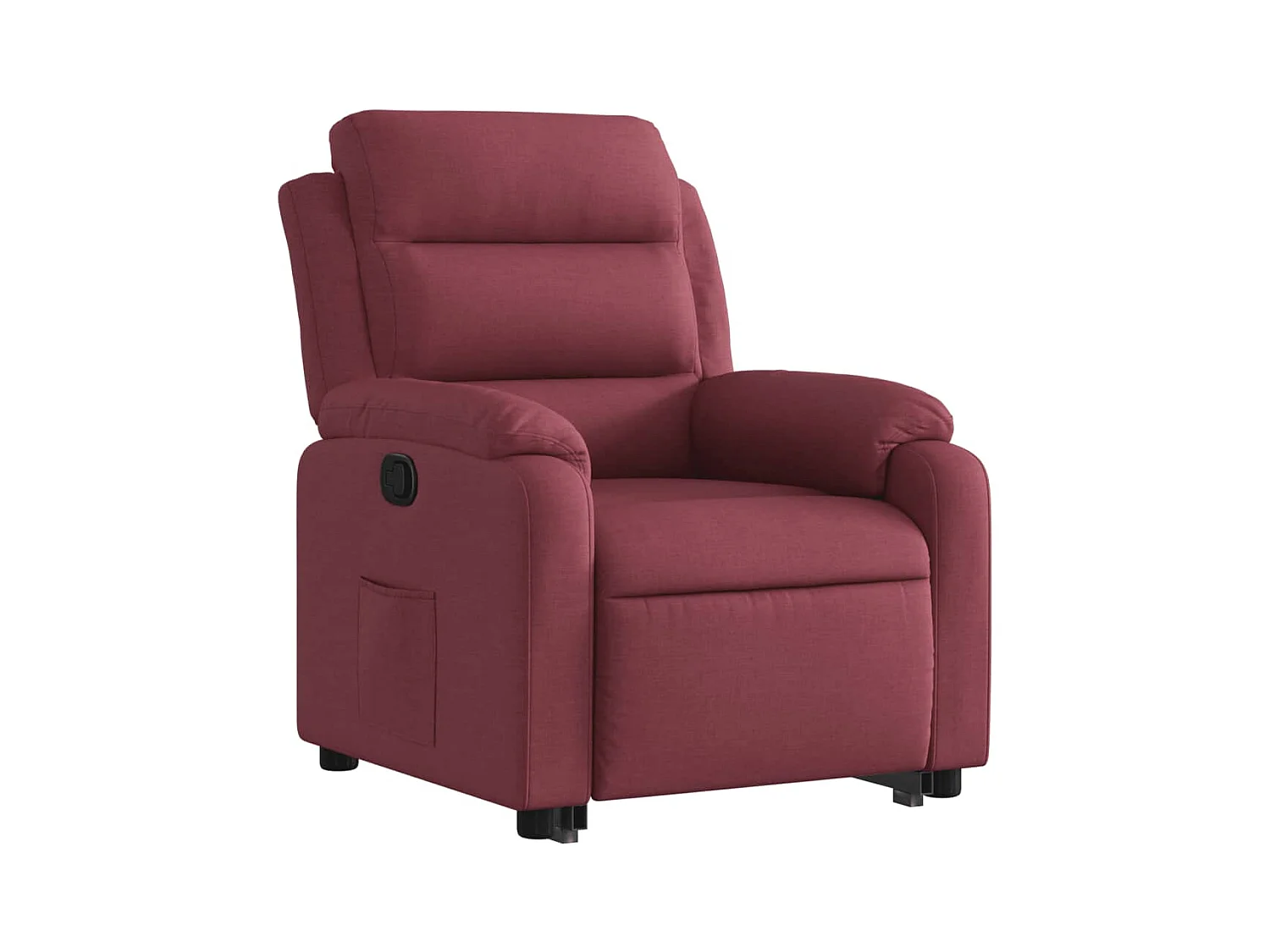 Fauteuil relax TV rembourrage tissu bordeaux 75 x 92.5 x 100 cm DEC028140