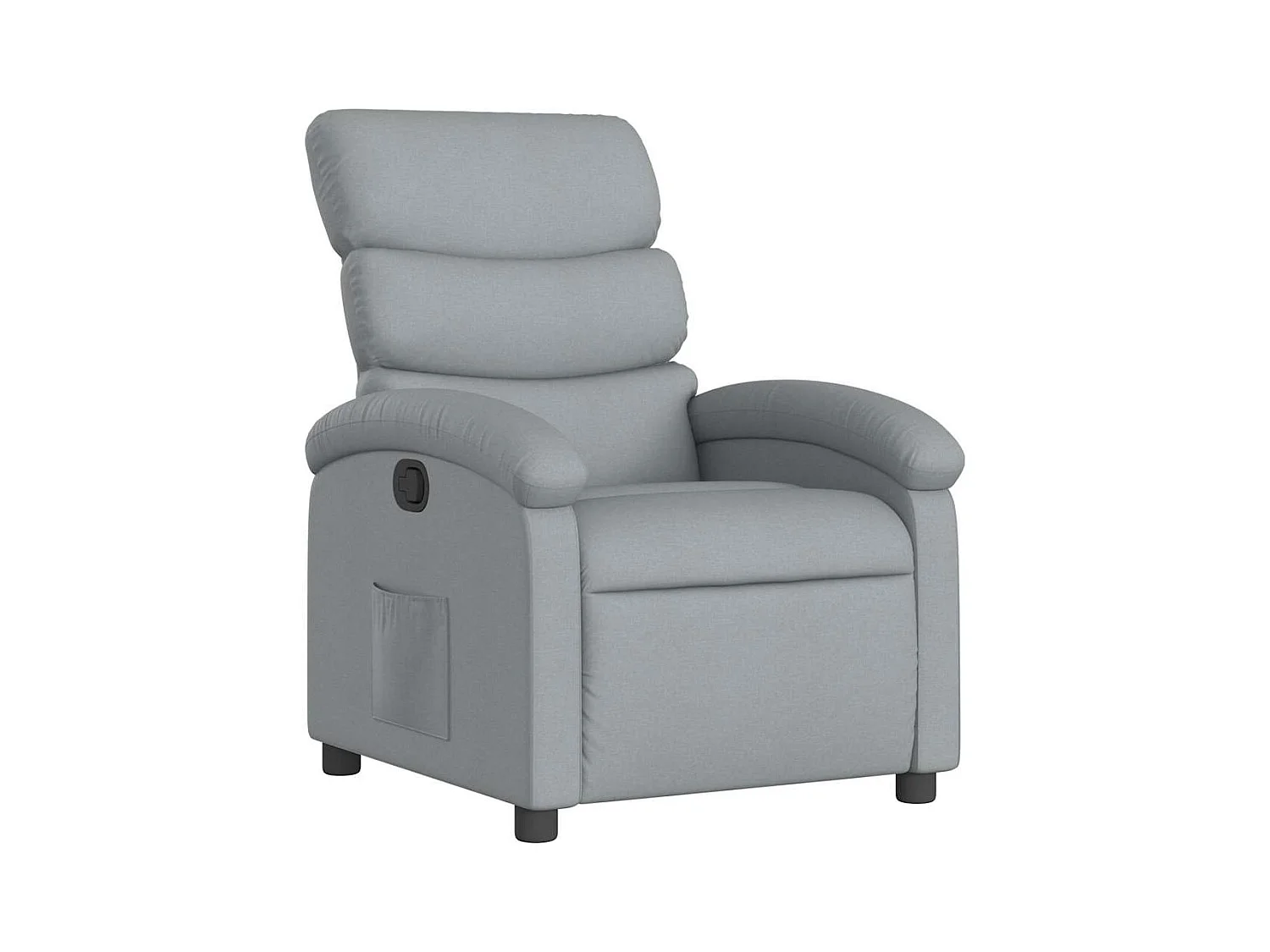 Fauteuil relax TV rembourrage tissu grise 70 x 92 x 99.5 cm DEC027893