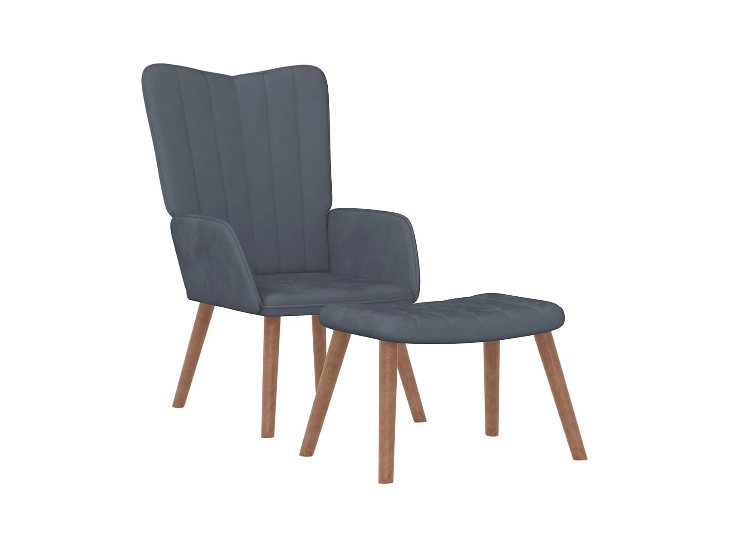 Fauteuil lounge chaise de grise 61.5 x 69 x 95.5 cm DEC026526