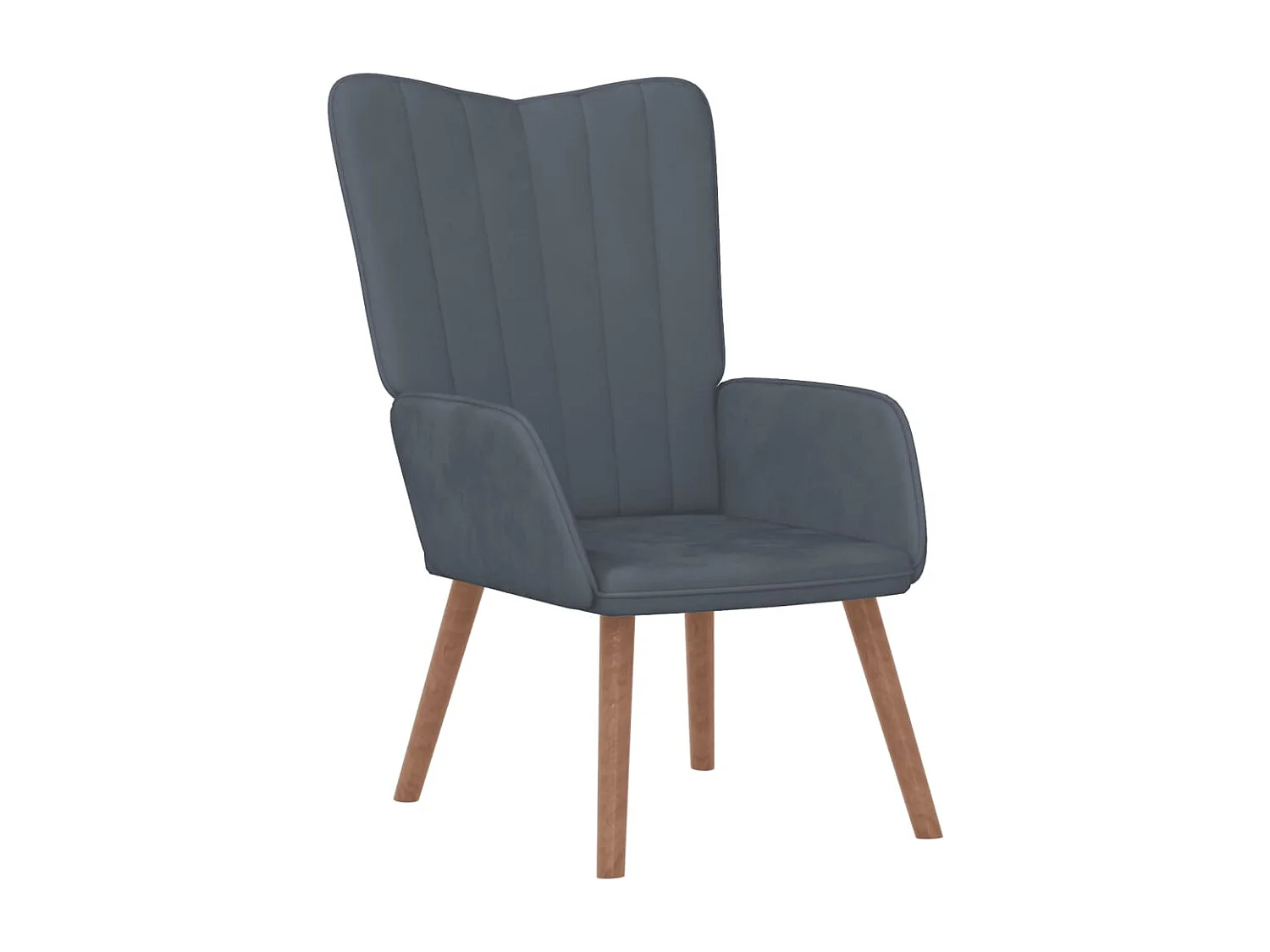 Fauteuil lounge chaise de grise 61.5 x 69 x 95.5 cm DEC026526