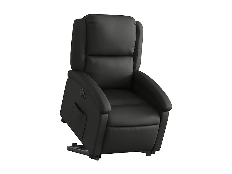 Fauteuil relax TV fonction cuir noire 71 x 86.5 x 99.5 cm DEC028458