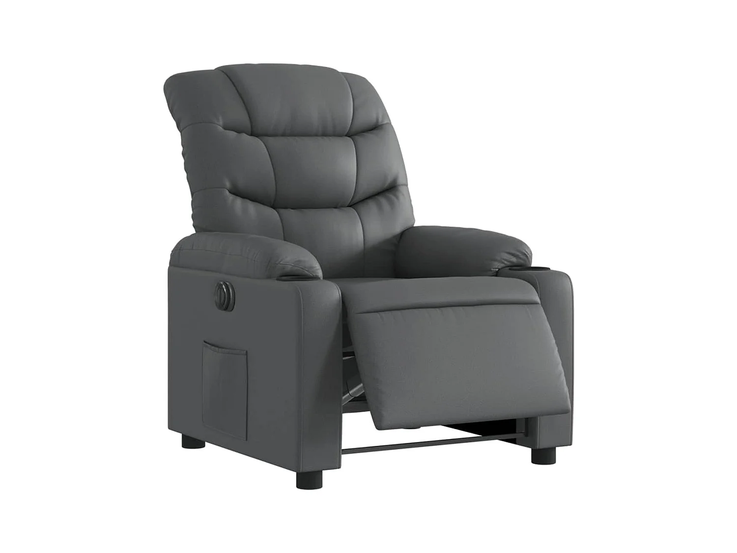 Fauteuil relax TV fonction PVC grise 75.5 x 93 x 99.5 cm DEC028392