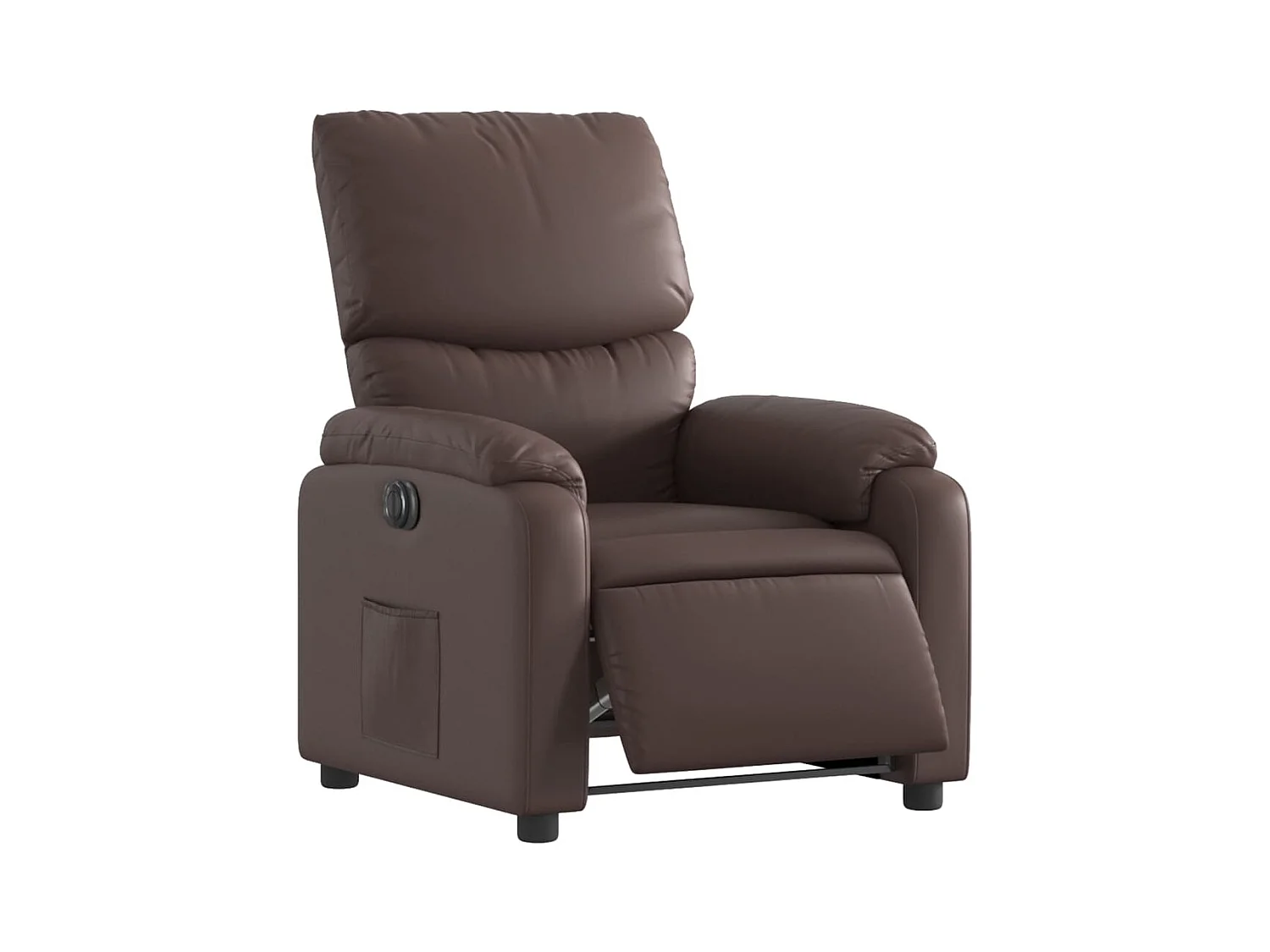 Fauteuil relax TV fonction PVC marron 75 x 99 x 99 cm DEC028430