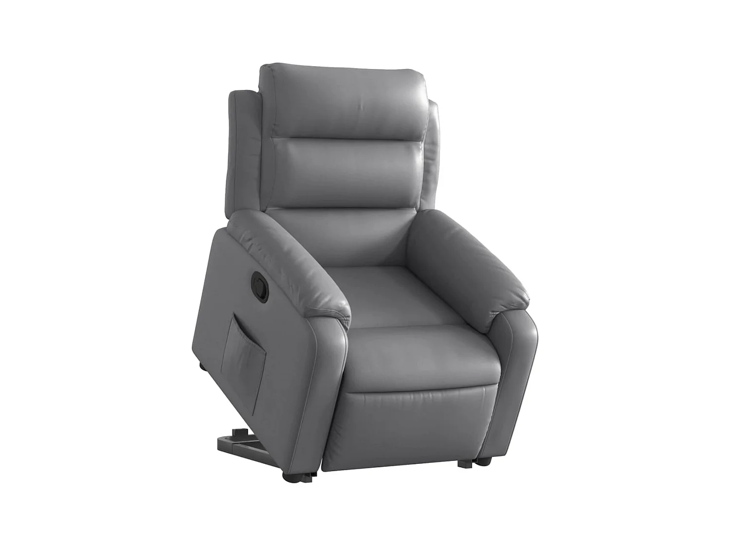 Fauteuil relax TV rembourrage PVC grise 75 x 92.5 x 100 cm DEC027987