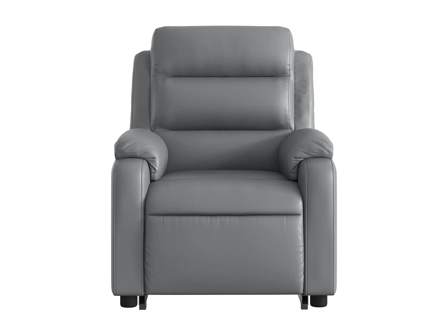 Fauteuil relax TV rembourrage PVC grise 75 x 92.5 x 100 cm DEC027987
