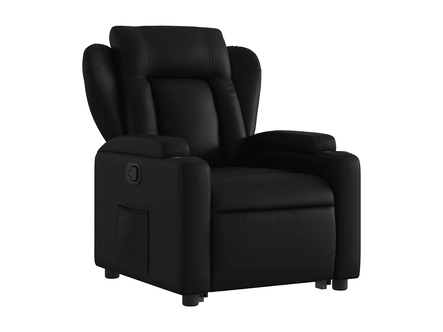 Fauteuil relax TV rembourrage PVC noire 77 x 94.5 x 100 cm DEC028088