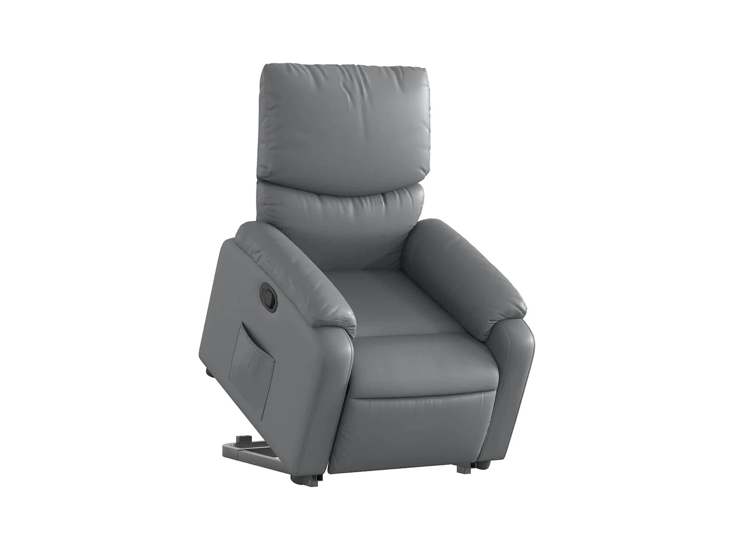 Fauteuil relax TV rembourrage PVC grise 75 x 99 x 99 cm DEC027981