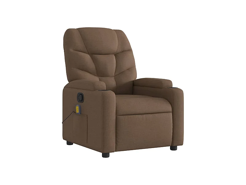 Fauteuil de relaxation TV tissu marron 74 x 89 x 100 cm DEC027008