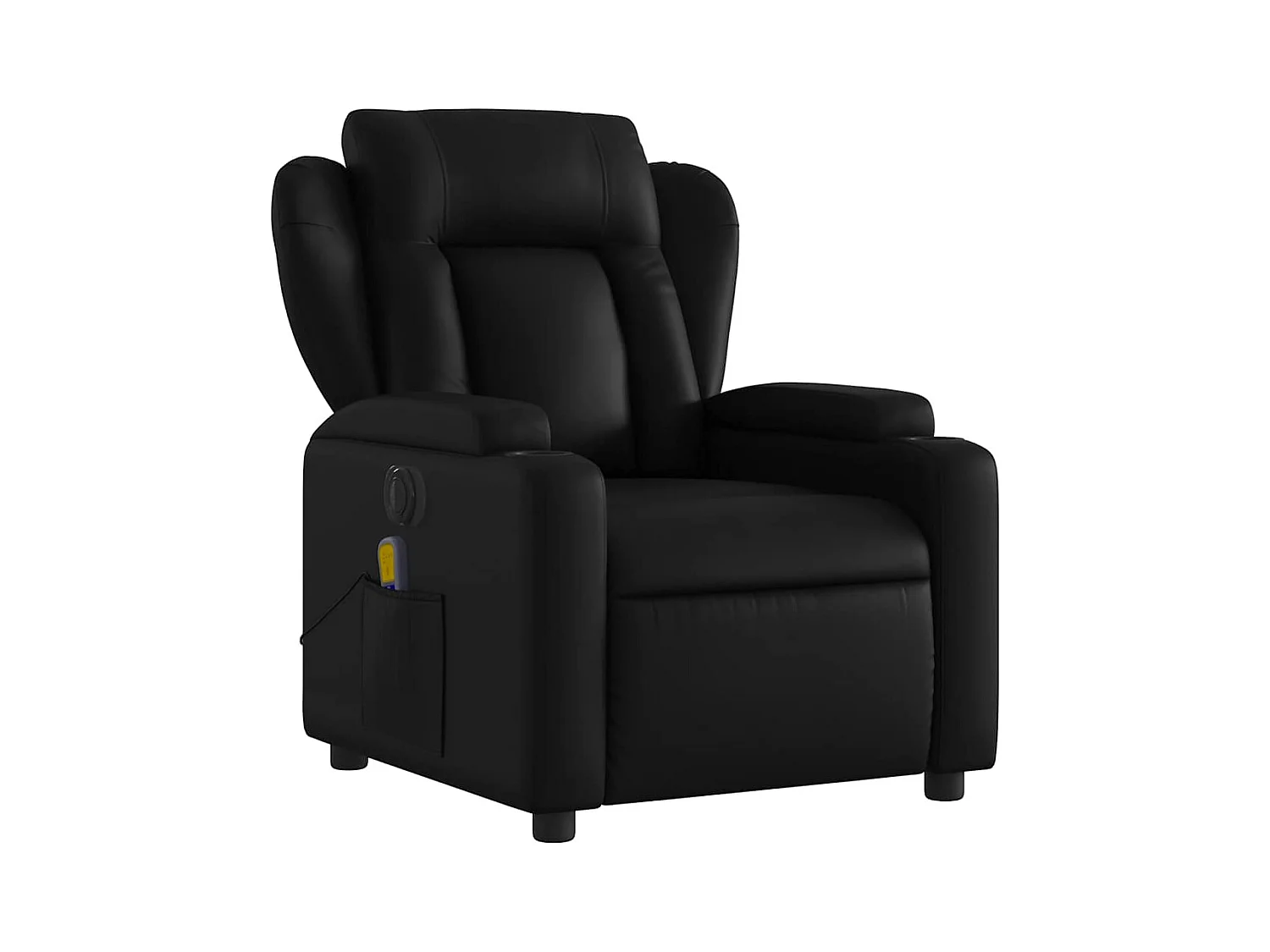 Fauteuil de relaxation TV PVC noire 77 x 94.5 x 100 cm DEC027214