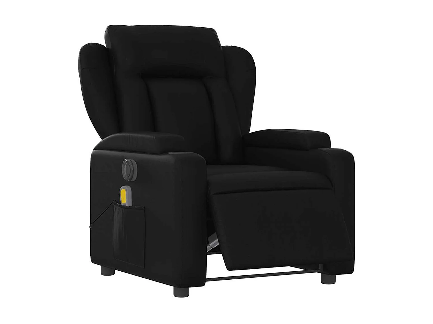 Fauteuil de relaxation TV PVC noire 77 x 94.5 x 100 cm DEC027214