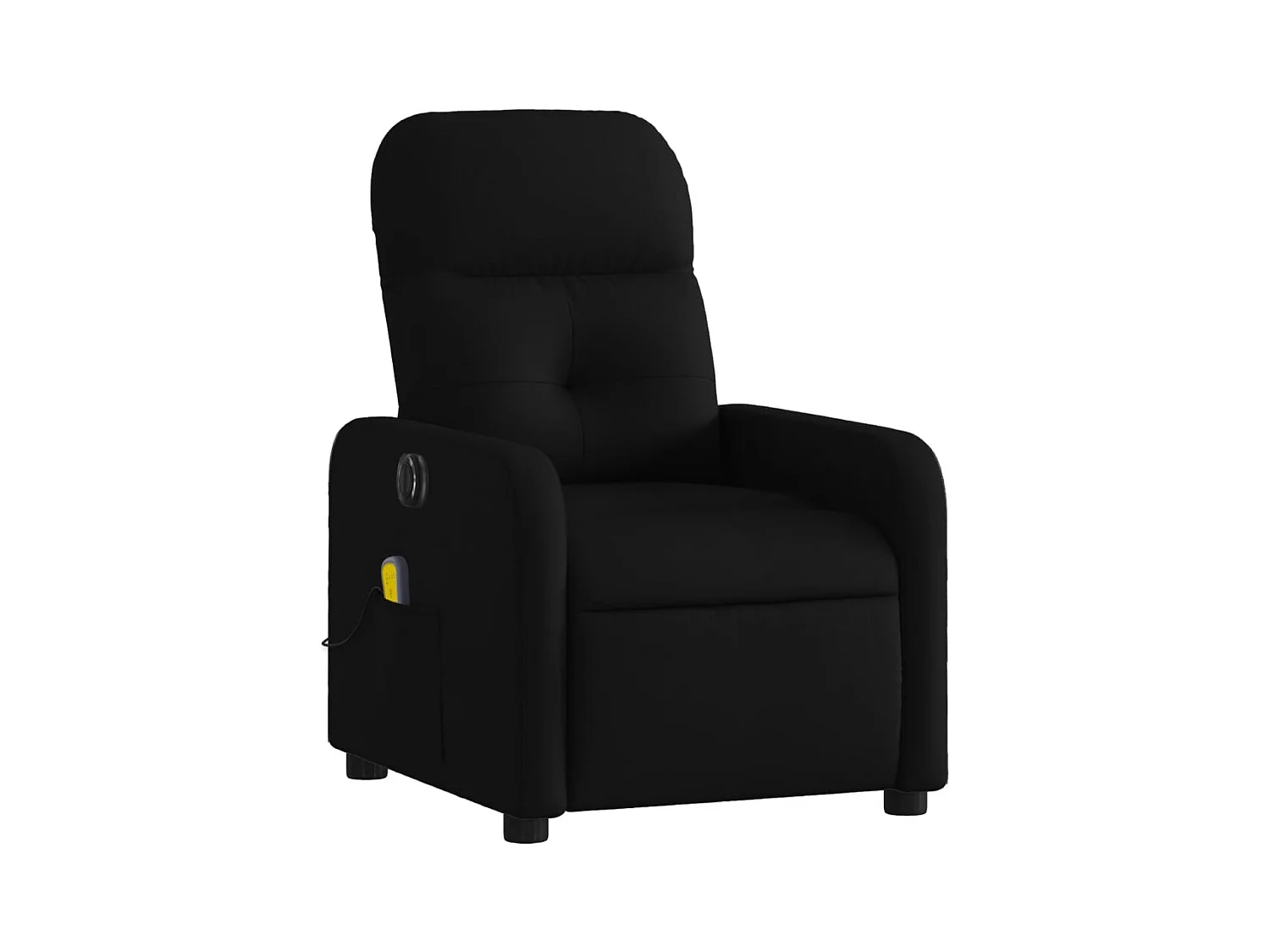 Fauteuil de relaxation TV tissu noire 66 x 89 x 96 cm DEC027231
