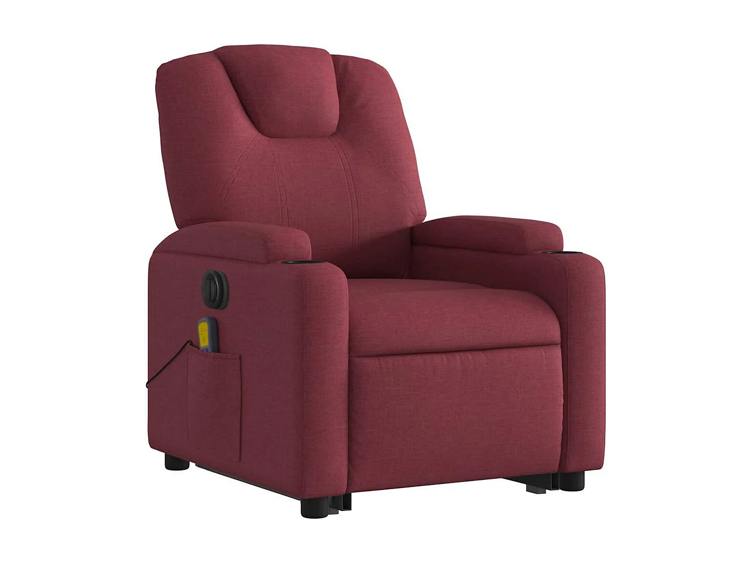 Fauteuil de relaxation fonction tissu bordeaux 74 x 88 x 97 cm DEC027842