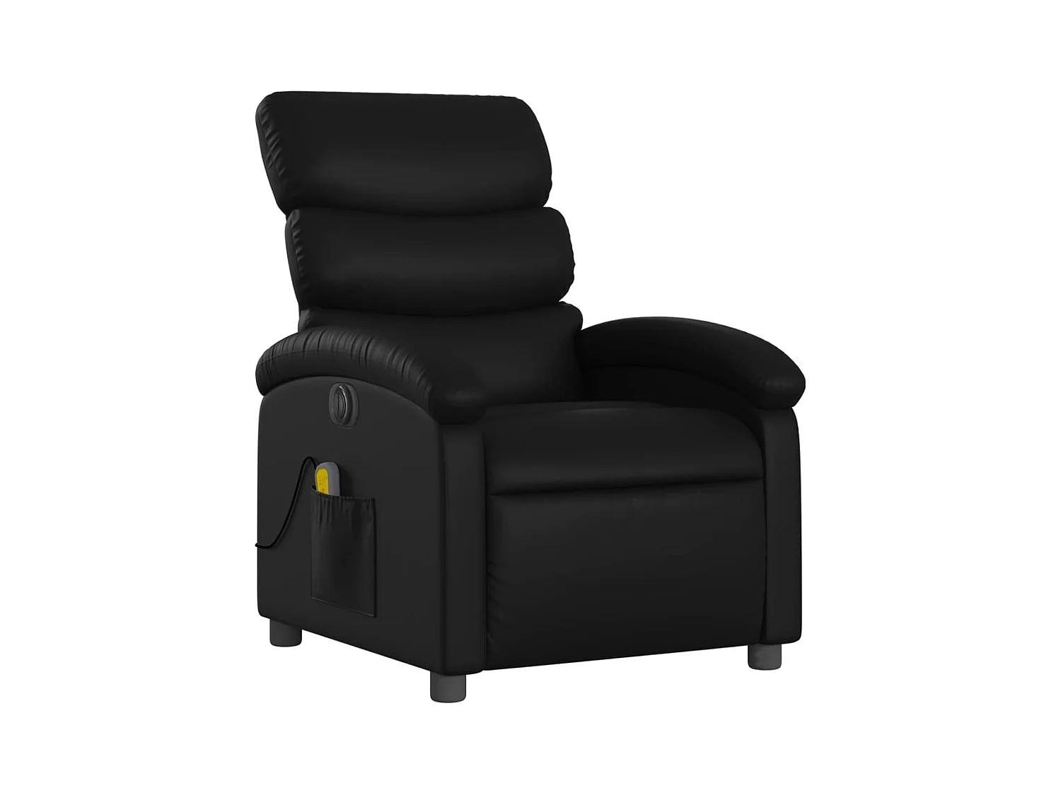 Fauteuil de relaxation TV PVC noire 70 x 92 x 99.5 cm DEC027208