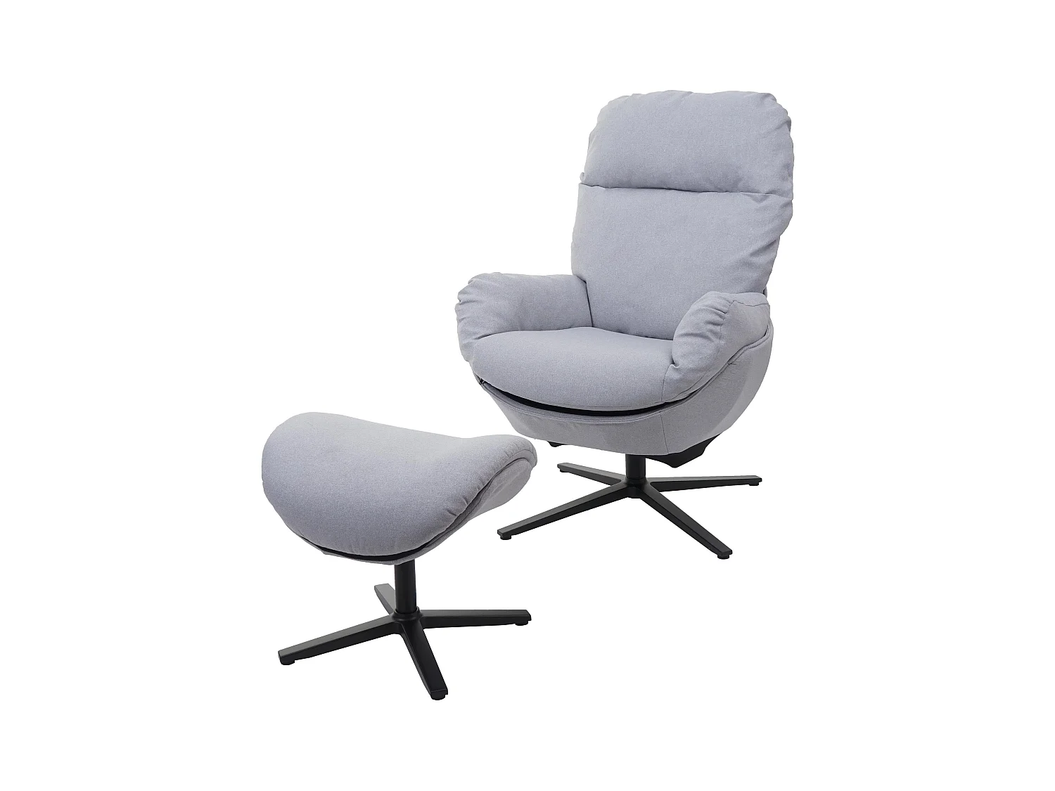 Fauteuil TV de relaxation tissu grise 75 x 42 x 94 cm 04_0006264