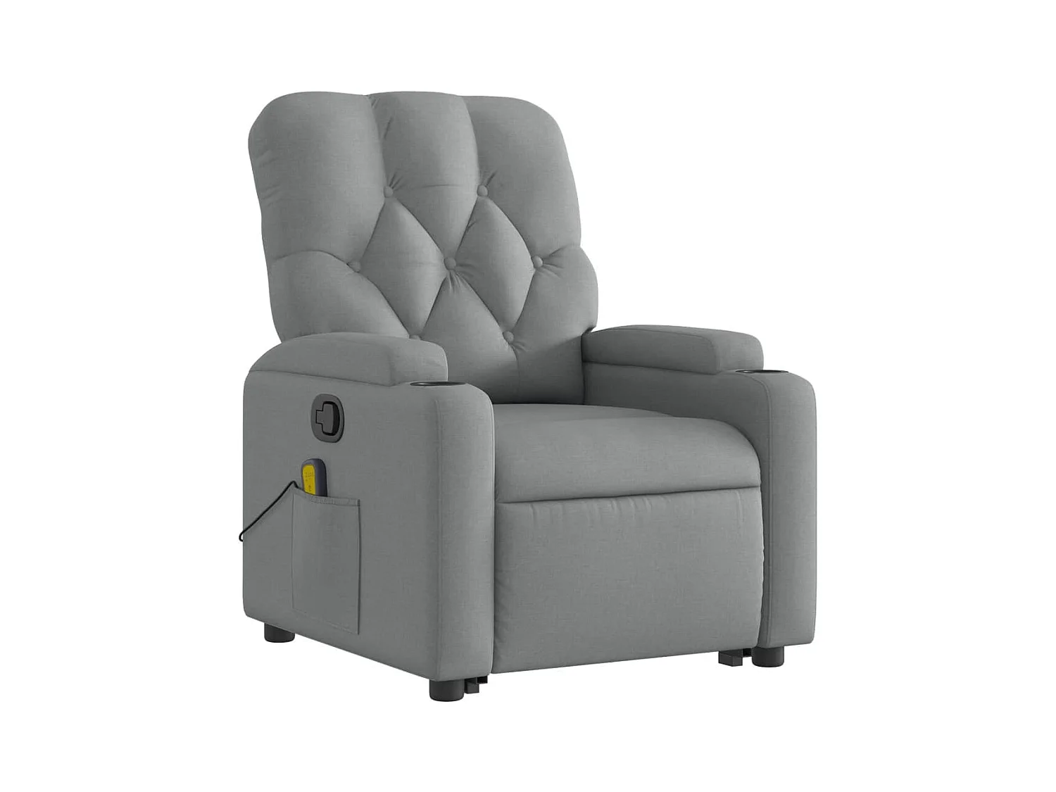 Fauteuil de relaxation TV tissu grise 74 x 86.5 x 93.5 cm DEC026911