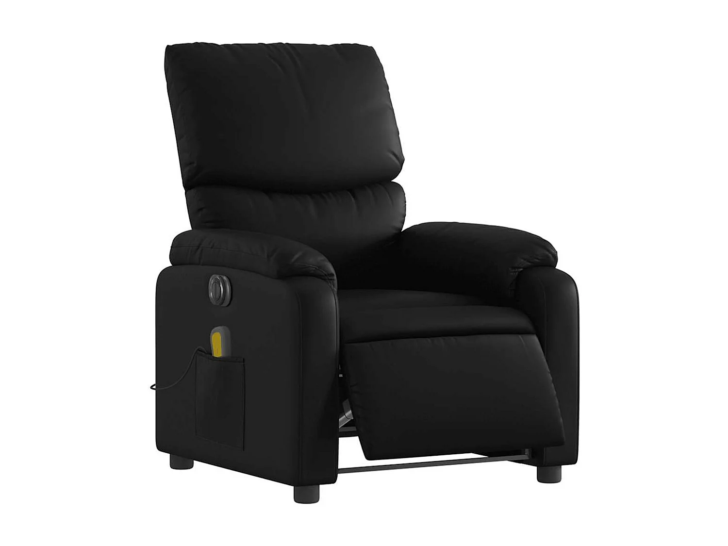 Fauteuil de relaxation TV PVC noire 75 x 99 x 99 cm DEC027215
