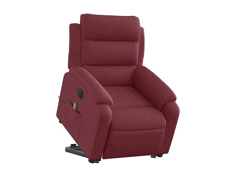 Fauteuil de relaxation fonction tissu bordeaux 75 x 92.5 x 100 cm DEC027847