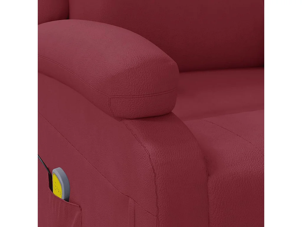 Fauteuil de relaxation avec PVC bordeaux 70 x 93 x 98 cm DEC029257