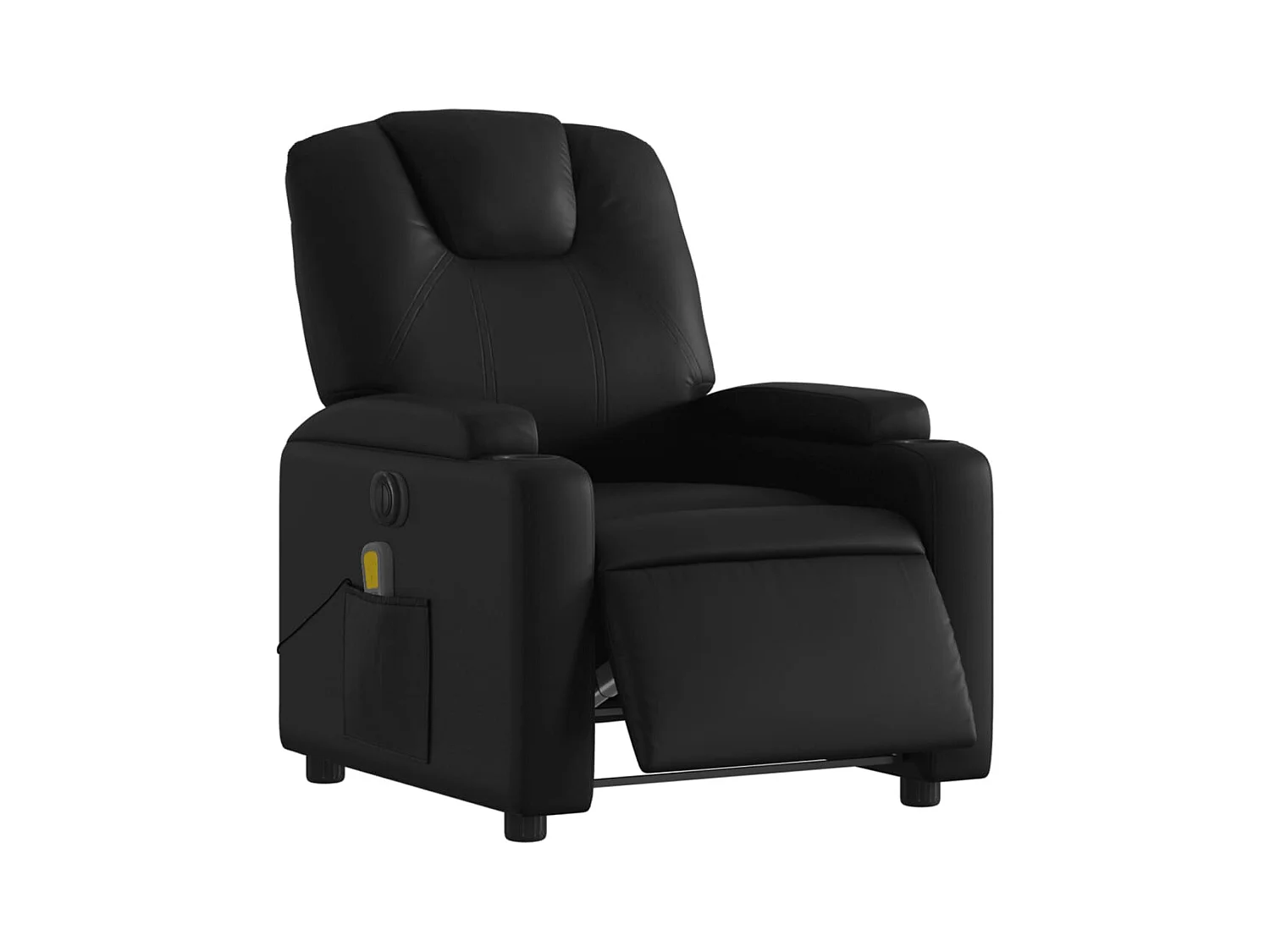 Fauteuil de relaxation TV PVC noire 74 x 88 x 97 cm DEC027218