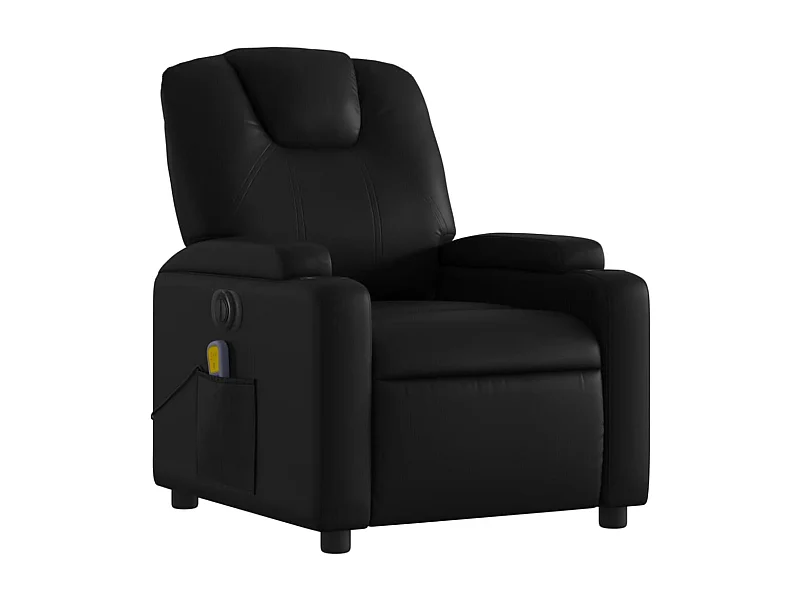 Fauteuil de relaxation TV PVC noire 74 x 88 x 97 cm DEC027218