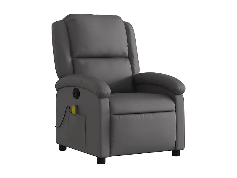 Fauteuil de relaxation TV cuir grise 71 x 86.5 x 99.5 cm DEC026935