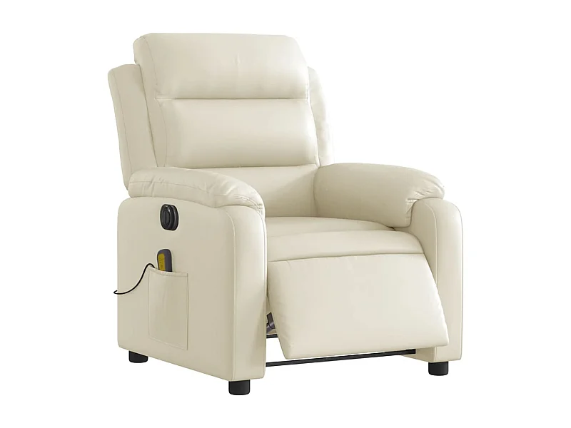 Fauteuil de relaxation TV PVC crème 75 x 92.5 x 100 cm DEC027148